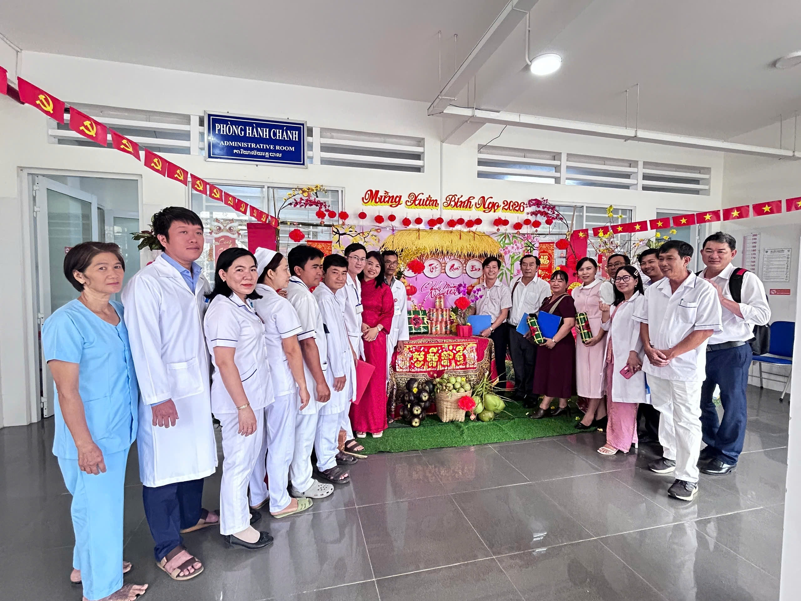 Trung tâm Y tế Tịnh Biên rộn ràng hội thi trang trí “Tết sum vầy – Xuân ơn đảng” năm 2026